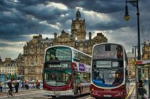 decorative: buses in Edinburgh