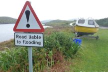 flooding road sign