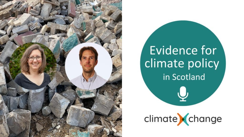 ClimateXChange - Evidence for climate policy in Scotland logo. Susan Evans and Richard Claxton