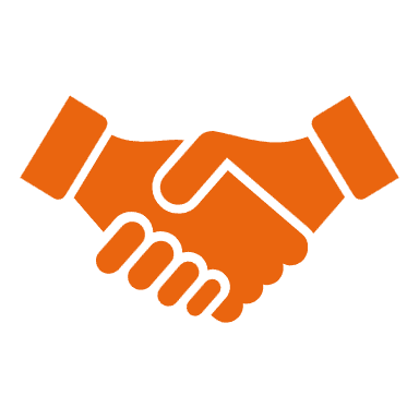 Handshake with solid fill