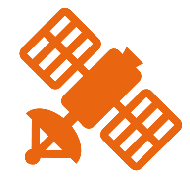 Satellite with solid fill