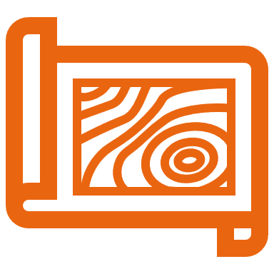 Topography Map with solid fill